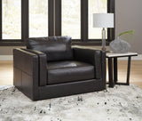 Amiata Onyx Leather Oversized Chair