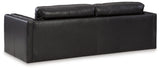 Side angle showing ottoman in Amiata Onyx set