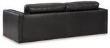 Amiata Onyx leather sofa back view