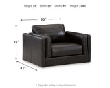 Amiata Onyx Chair dimension illustration