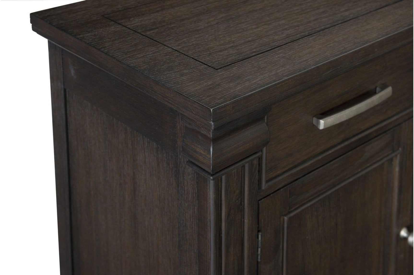 Southlake Brown Oak Wire Brushed Dining Room Set front view