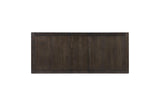 Top view of rustic brown oak wire brushed dining table surface