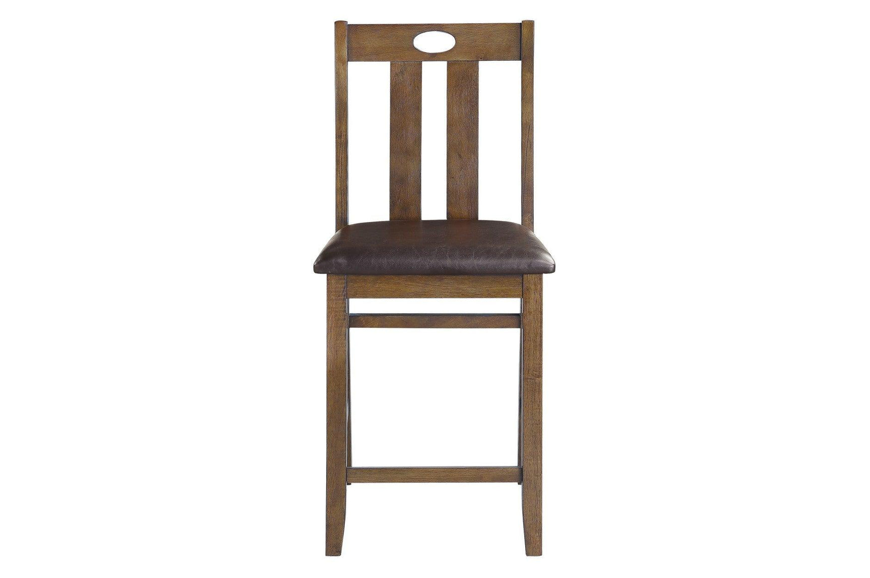 Weston Brown brown faux leather counter height chair main view