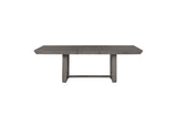 front angle view of dining table with chairs