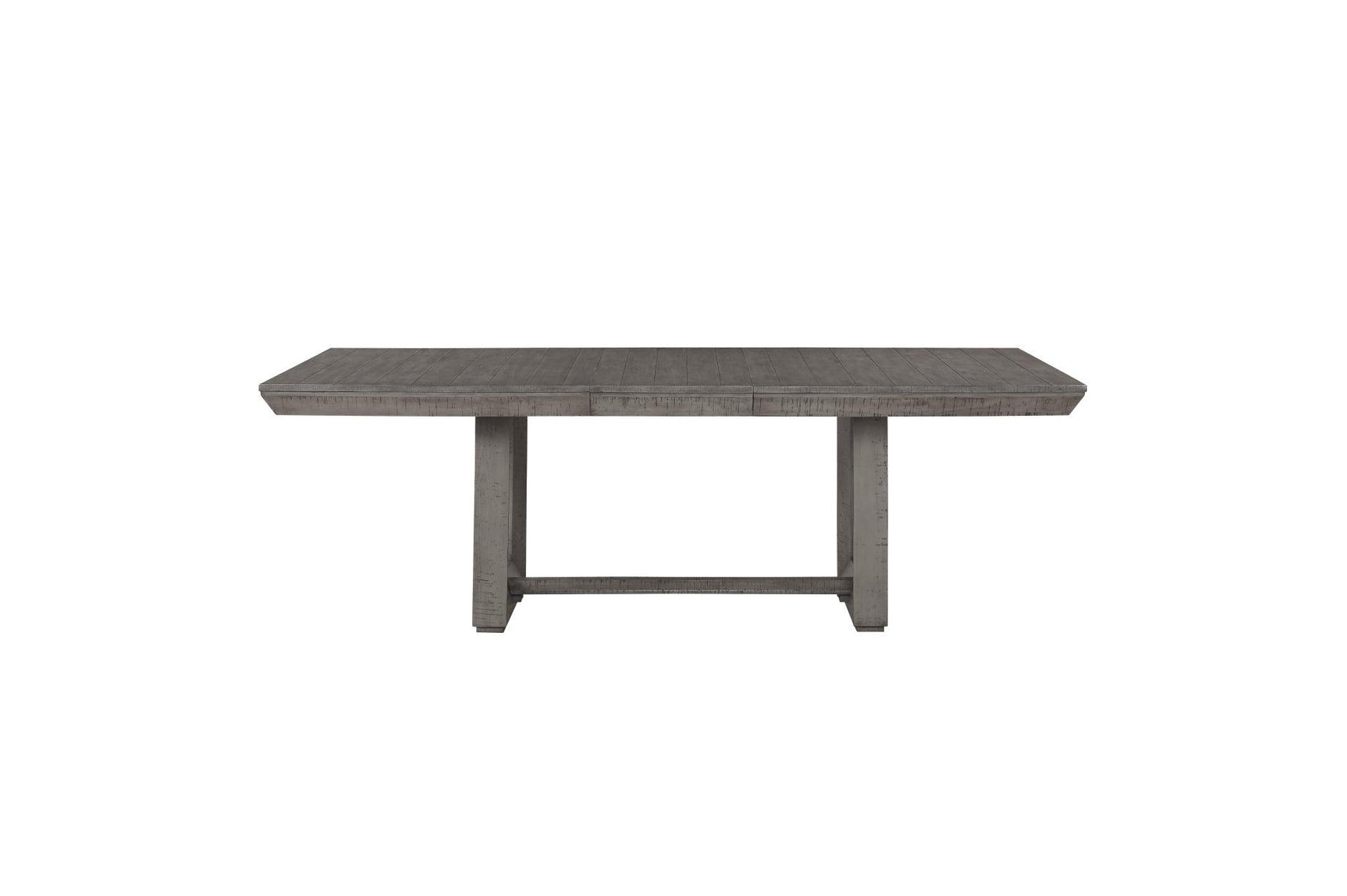 front angle view of dining table with chairs