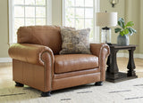 Carianna Chair and Ottoman angled view
