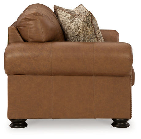 side view of caramel chair