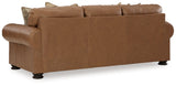 Carianna Caramel Leather Sofa back view
