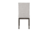 back angle of upholstered dining chair