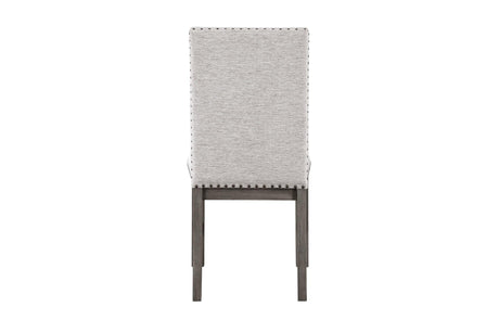 back angle of upholstered dining chair