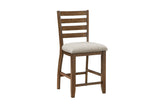 Tigard Brown Counter Height Side Chair detailed upholstery