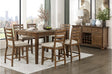 Tigard Brown Counter Height Dining Set main view