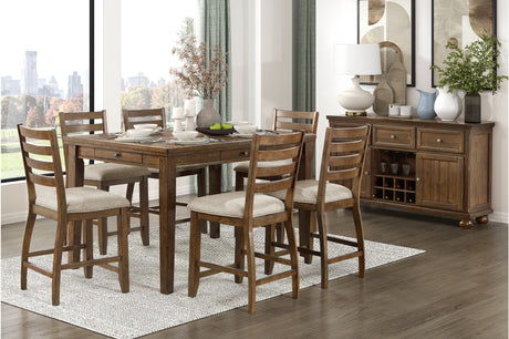 Tigard Brown Counter Height Dining Set main view