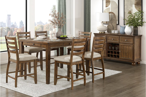 Tigard Brown Counter Height Dining Set main view