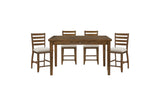 Tigard Brown Counter Height Dining Table detail