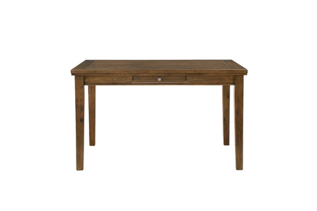 Tigard Brown Counter Height Dining Set detail closeup