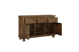 Tigard Brown Counter Height Dining Table side view