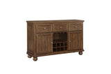 Tigard Brown Counter Height Dining Table front view