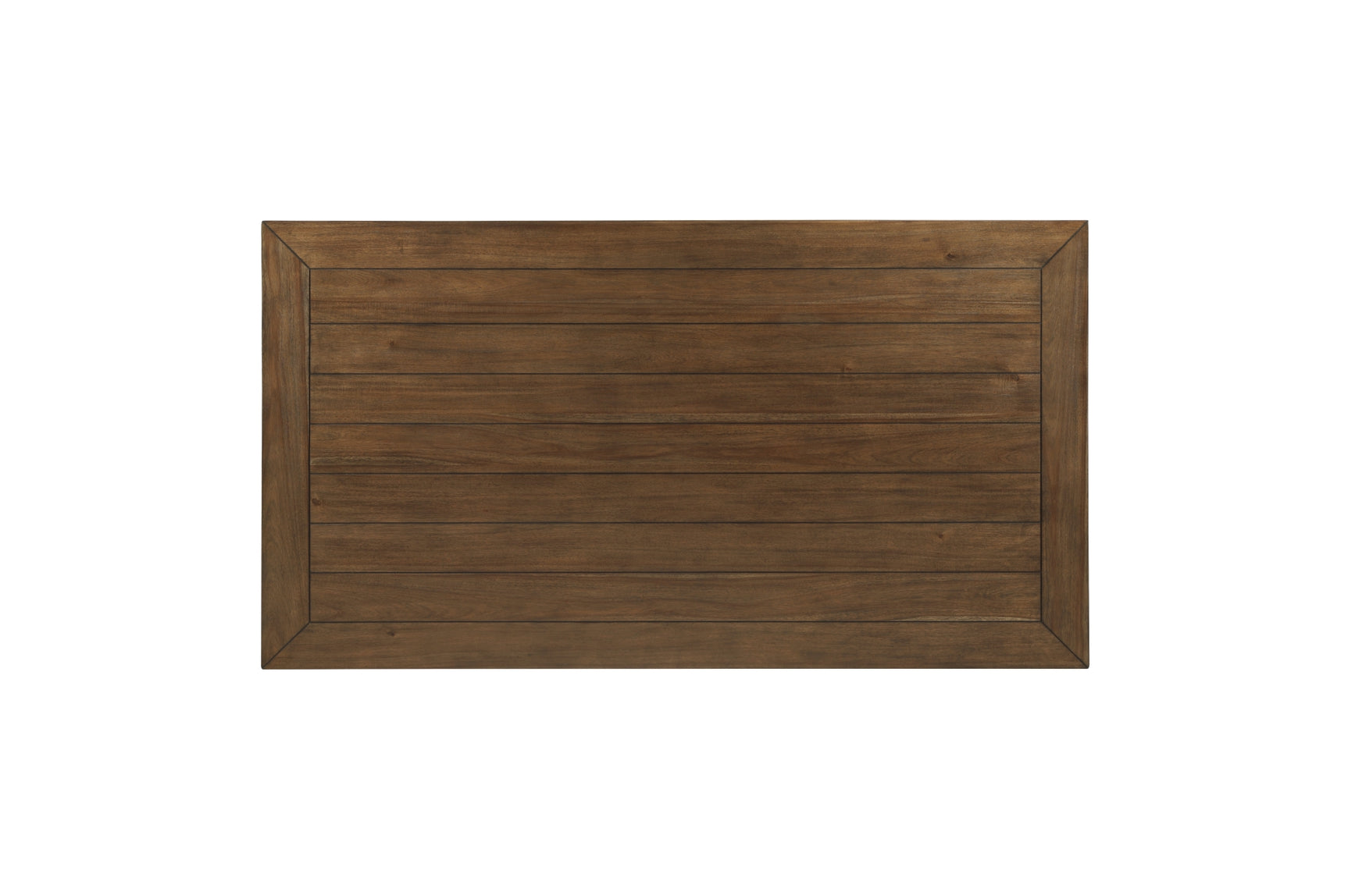 top view of Tigard Brown Dining Room Set table surface