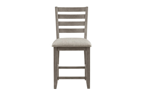 Side angle of Tigard Gray dining table