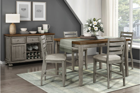 Main view of Tigard Gray Counter Height Dining Set