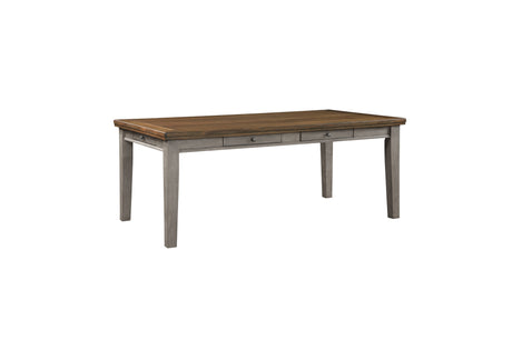 Detail view of Tigard Gray Dining Room Set dining room furniture