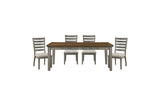 Detail view of Tigard Gray Dining Room Set dining room furniture