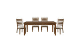 close-up of Tigard Brown Dining Room Set furniture finish