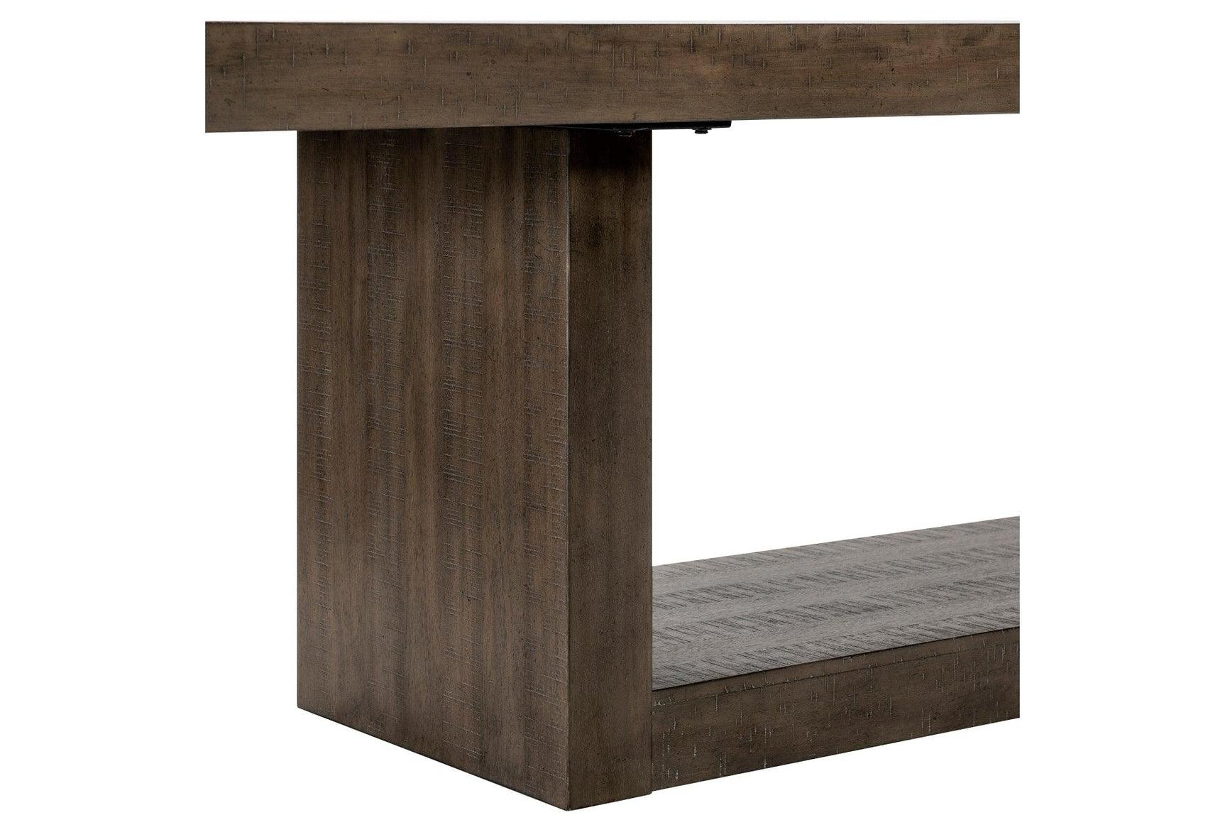 base detail of Brookings Brown Dining Table