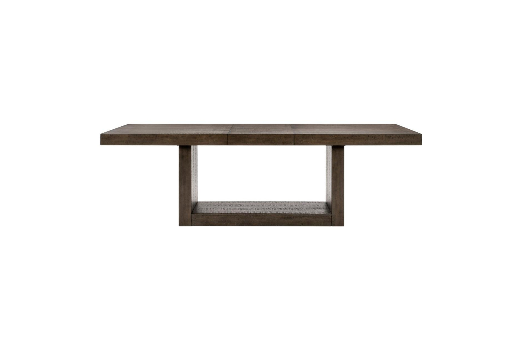 room view of Brookings Brown Dining Set with beige fabric upholstery