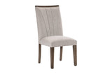detail close-up of beige fabric chair upholstery