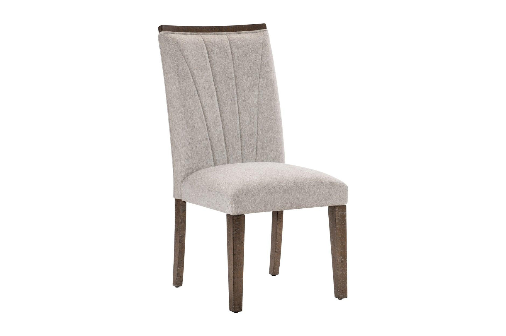 detail close-up of beige fabric chair upholstery