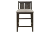 Detail view of Daye dark brown fabric upholstered chair front