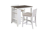 dining table top view with storage
