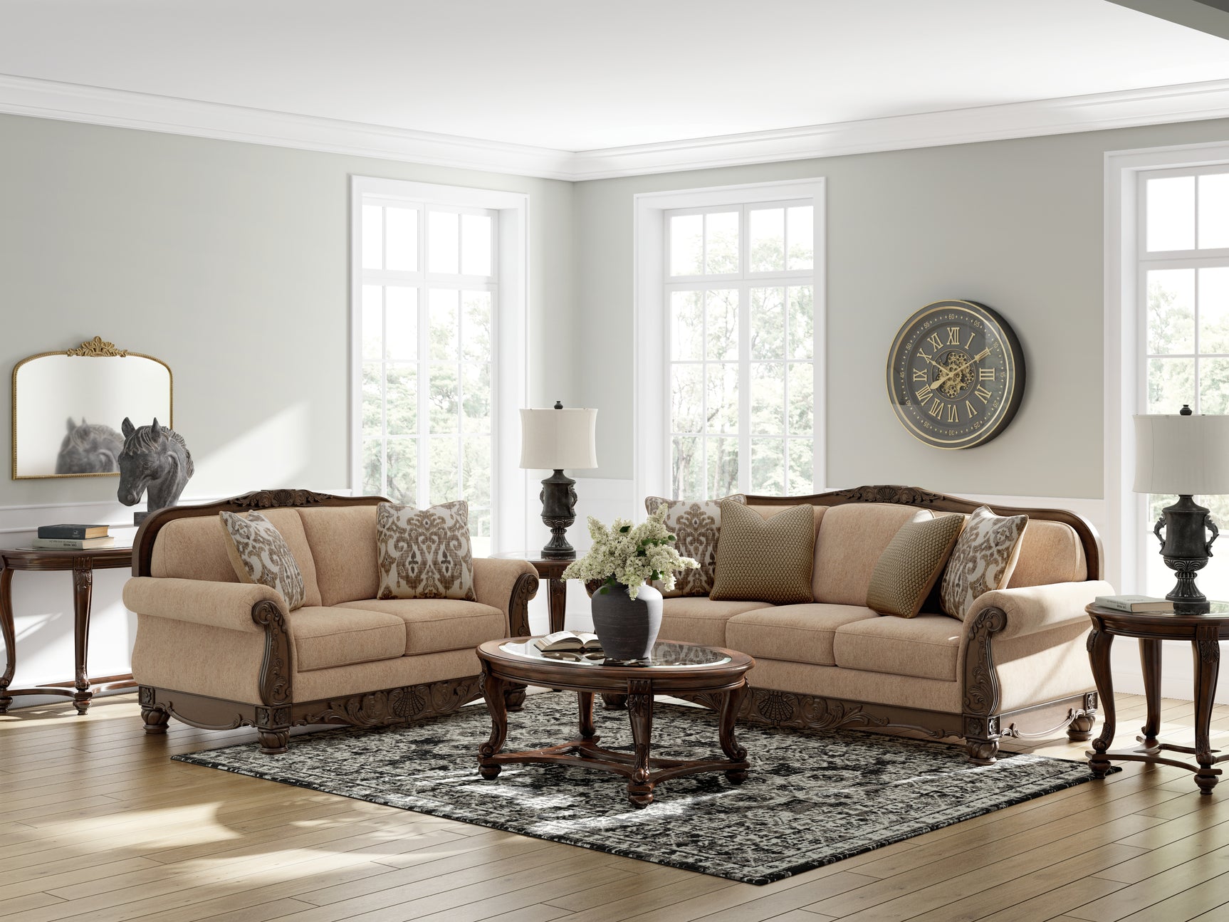 Chelsworth Golden Sofa and Loveseat