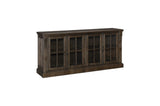 Gloversville Neutral Fabric Rectangular Dining Room Set angled room view