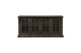 Gloversville Neutral Fabric Rectangular Dining Room Set main view bright lighting