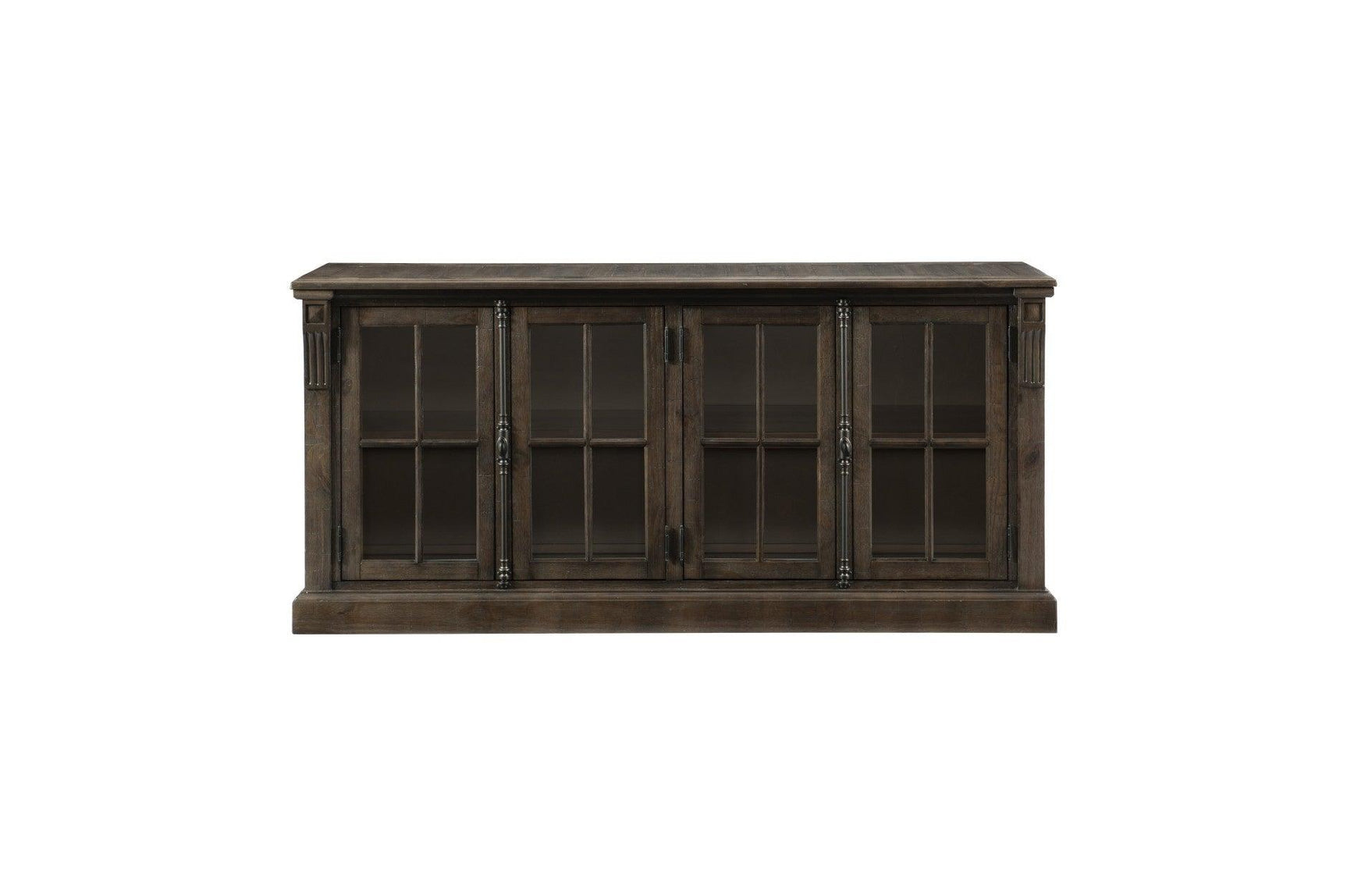 Gloversville Neutral Fabric Rectangular Dining Room Set main view bright lighting