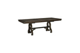 Gloversville Neutral Fabric Rectangular Dining Room Set angled view