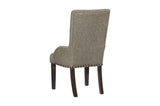 Gloversville Neutral Fabric Rectangular Dining Room Set main back view