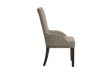 Gloversville Neutral Fabric Rectangular Dining Room Set detailed side view