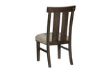 Gloversville Neutral Fabric Rectangular Dining Room Set back seating view