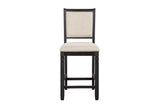 Side angle of Asher Beige Dining Set with fabric chairs