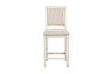 front side view of Asher light brown fabric side chair