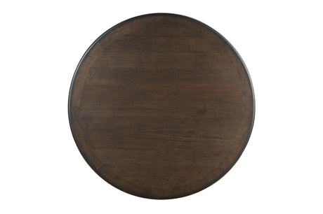 Top view of Asher round dining table