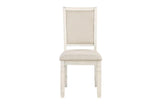 Front view of dining set with 4 chairs