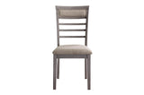Front view of Lovell Gray Fabric Upholstered Dining Chair