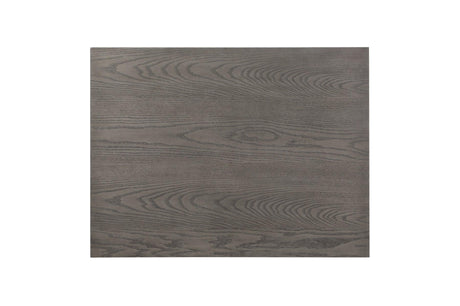 Top view of Lovell Gray Rectangular Veneered Wood Table