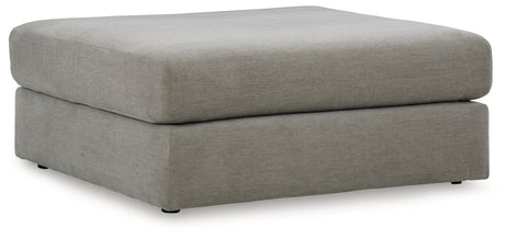 Avaliyah Ash 5-Piece Sectional Sofa with Ottoman angled front view