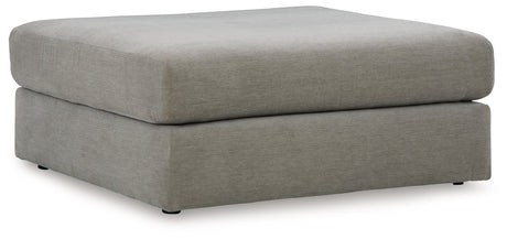 Top view of Avaliyah Oversized Ash Chenille Accent Ottoman